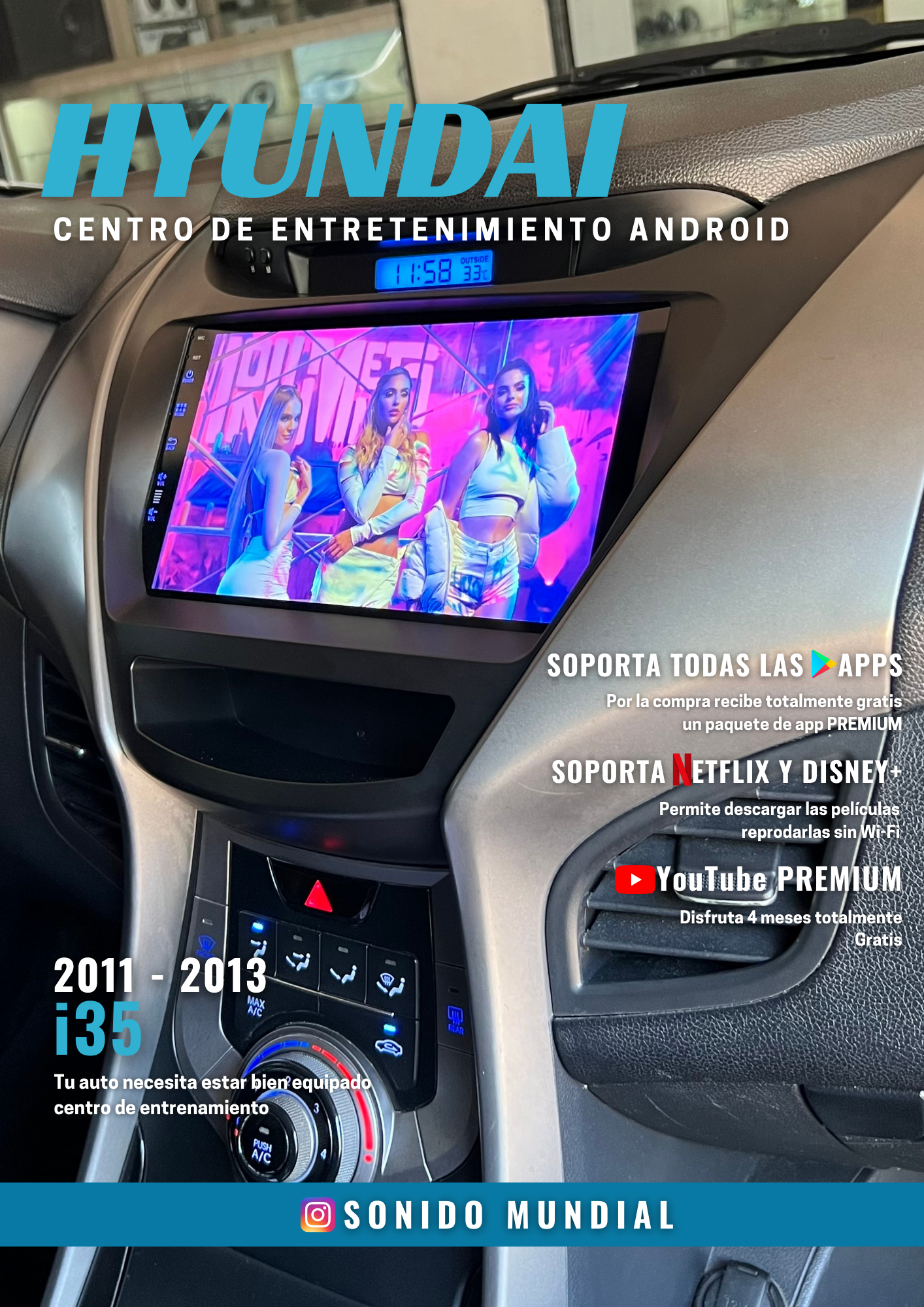 Centro de Entretenimiento ANDROID Full HD (PREMIUM)