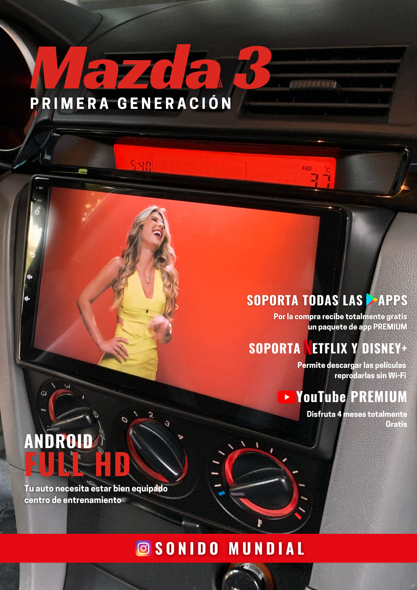 Centro de Entretenimiento ANDROID Full HD (PREMIUM)